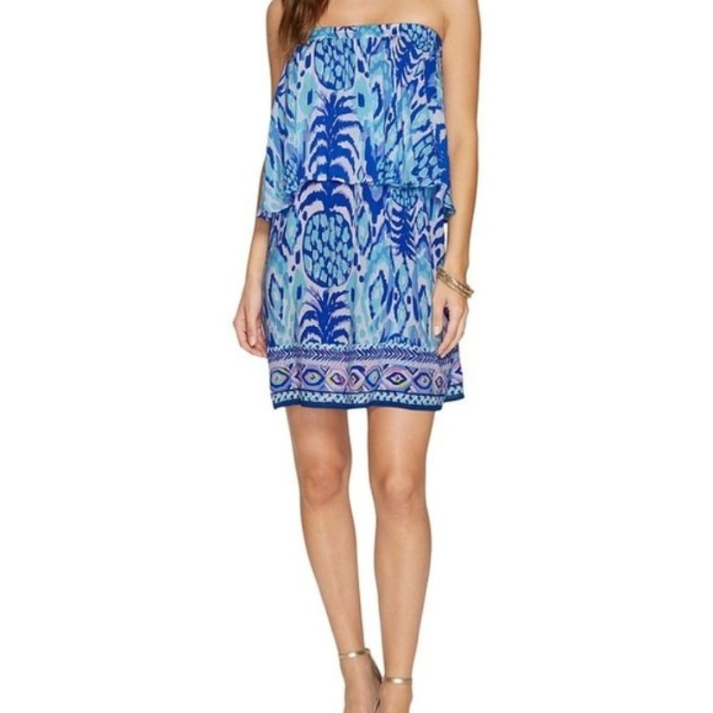 Lilly Pulitzer Quincy Dress Pineapple Print XS‎